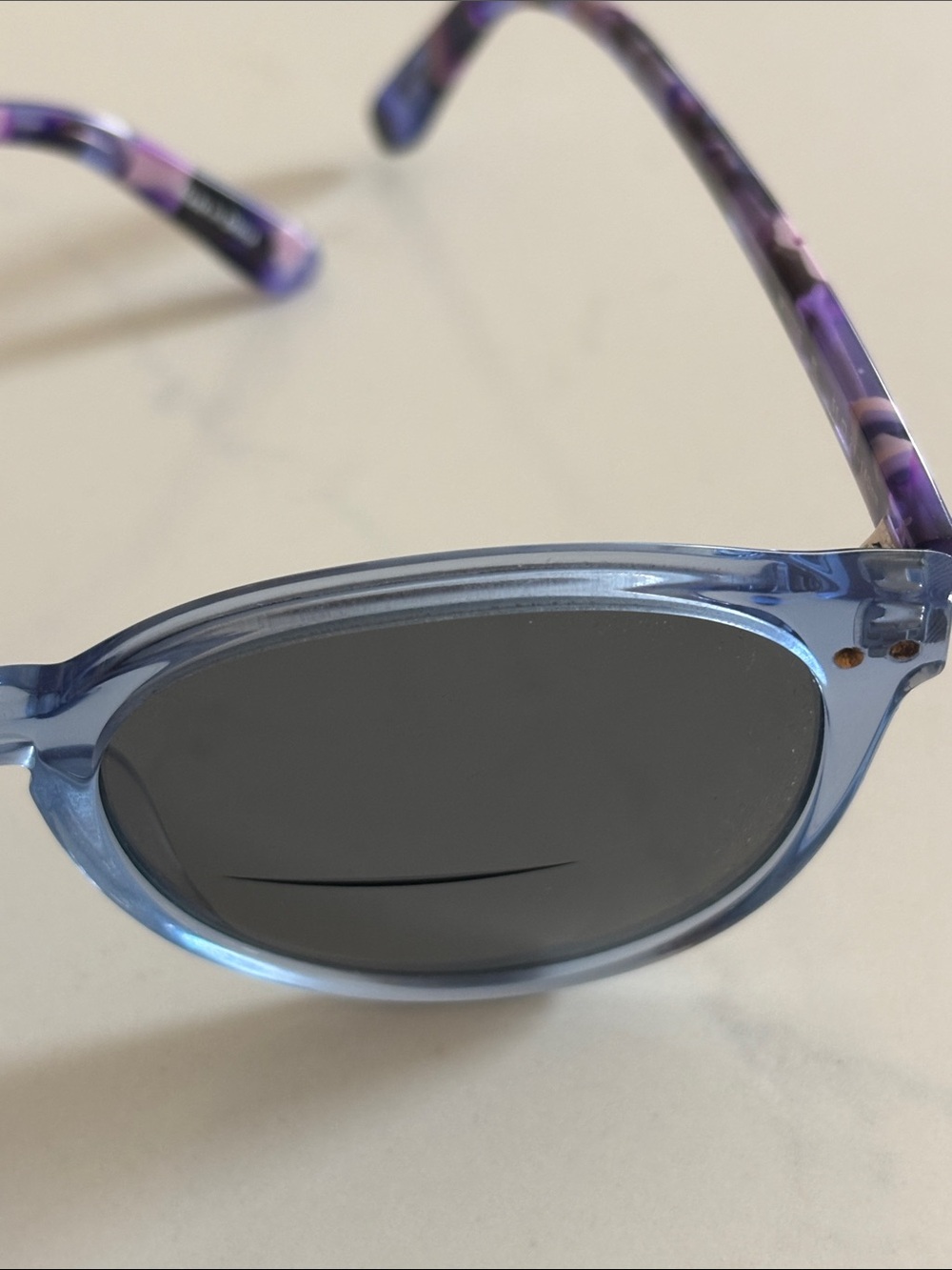 Isaac Mizrahi Blue Round Bifocal Sunglasses - Picture 6 of 12